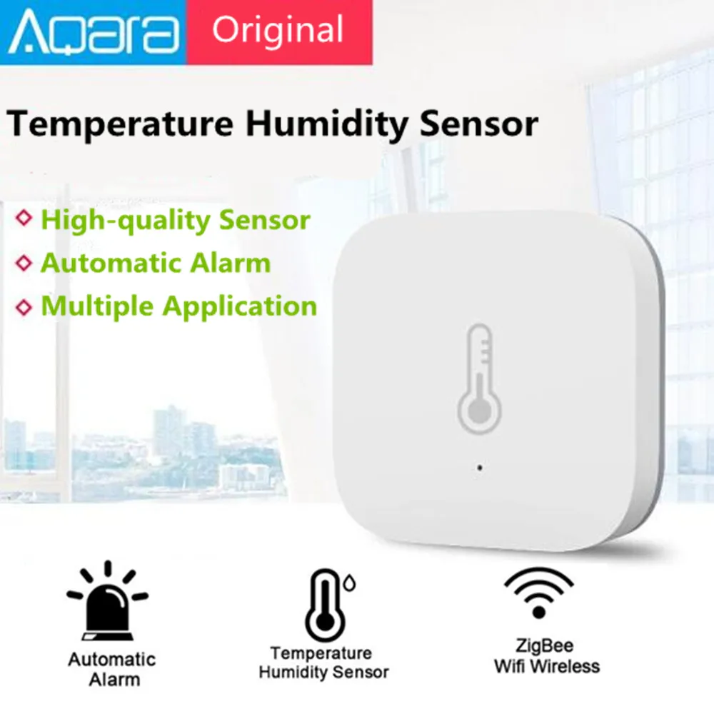 Оригинальный xiaomi AQara умный датчик температуры Hu mi dity ZigBee Wifi беспроводная работа с