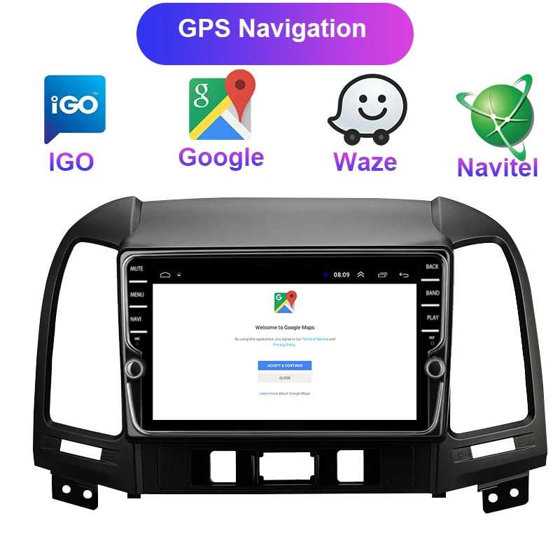 Navivox Android 8,1 2 din " Автомобильный Радио мультимедийный плеер для hyundai Santa Fe 2005-2012 dvd gps навигация navi стерео DSP