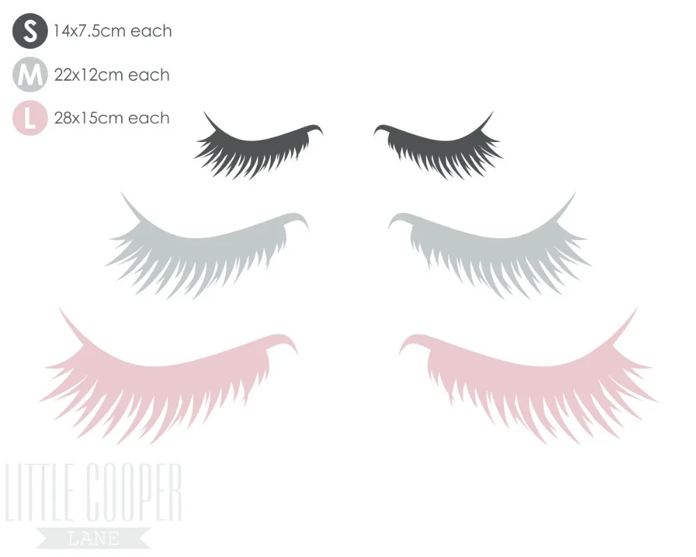 Виниловая наклейка на стену с сонными глазами закрытыми детский Декор ресницы