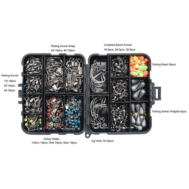 177 шт./кор. комплект рыболовных принадлежностей в том числе рыбацкие Крючки