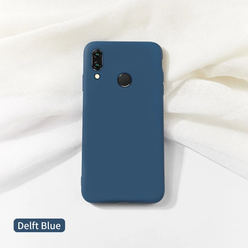Delft Bule Original Liquid Silicone Case For Huawei P30 Lite Cover Plain Clear Bumper For Huawei P20 Pro P30 Pro Mate 20 Lite Coque Capa - Цвет: Delft Bule
