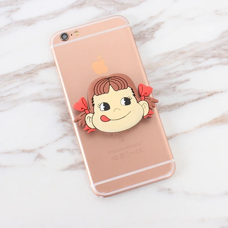 Гибкий Мультфильм силиконовый держатель для телефона Расширение телефон стенд