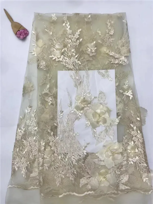 3D кружевная ткань 2019 Высококачественная африканская французская швейцарская с