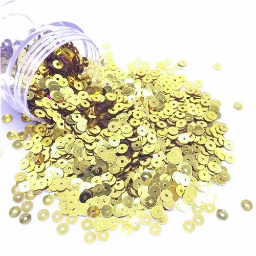 Light gold 800 шт 6 мм Свободные круглые Блестки поливинилхлоридные блестки пайетки ремесла для шитье украшения DIY Женская одежда Аксессуары Lentejuelas - Цвет: Light gold