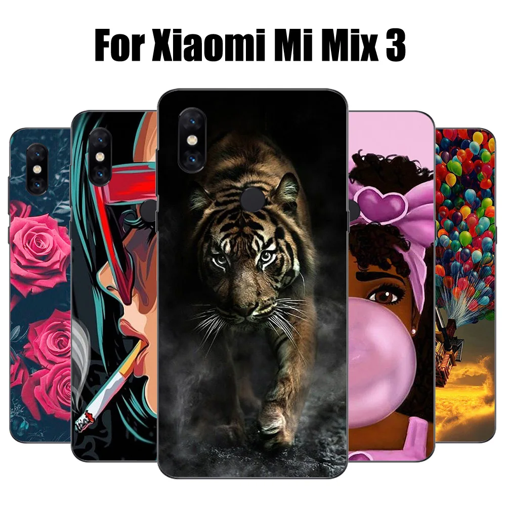 Для Xiaomi mi x 3 Чехлы печать Мягкая силиконовая защитная задняя крышка-чехол для