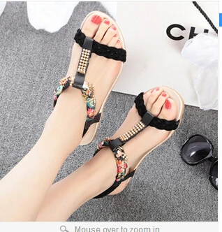 Настоящая фотография коллекция 2017 года Летние сандалии в богемном стиле из