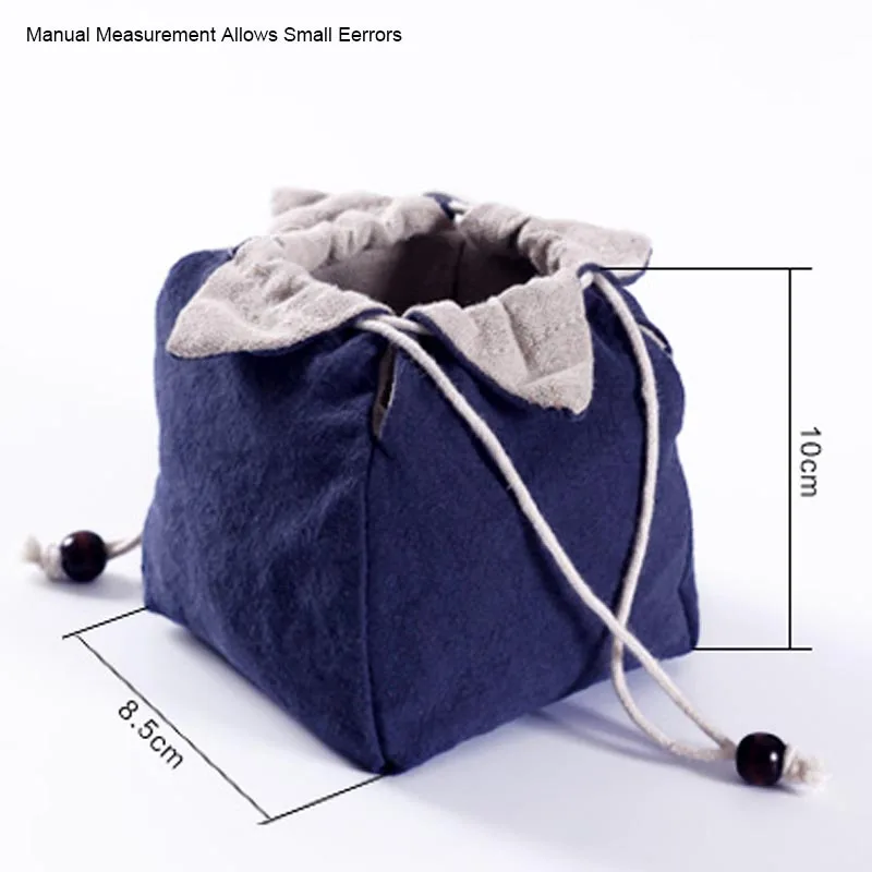 Японская льняная портативная дорожная сумка для хранения чайный набор пакет из