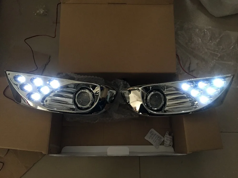 Chrome LED Front Fog Lamp Light For Toyota Land Cruiser Prado 120 FJ120 2003 2004 2005 2006 2007 2008 2009 Accessories
