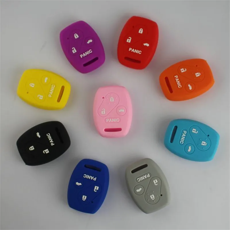 Силиконовый чехол для брелка с ключом 4 кнопки подходит HONDA ACCORD CIVIC пульта