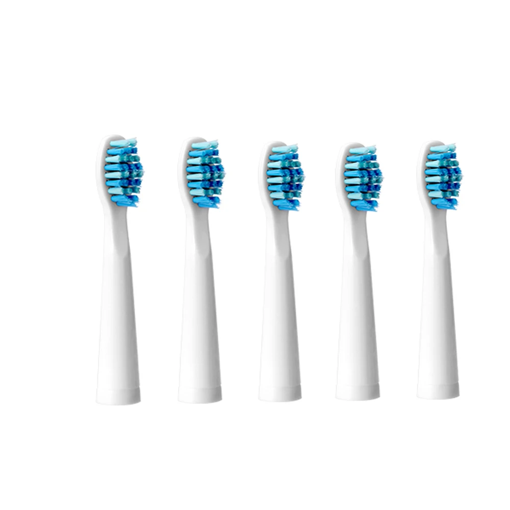 5 replacement heads AZDENT, 5 режимов, звуковая электрическая зубная щетка, AZ-9 Pro для взрослых с таймером, щетка, USB зарядное устройство, перезаряжаемая зубная щетка, 8 шт., сменные головки - Цвет: 5 replacement heads