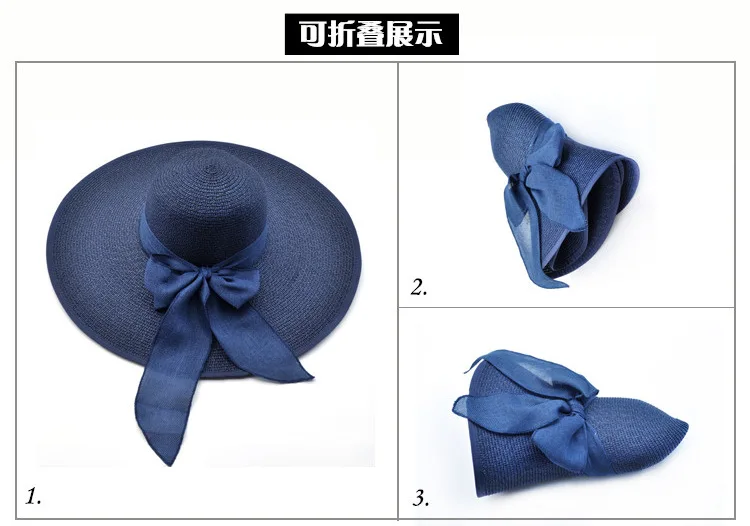 2018 горячая Распродажа модная летняя Складная Солнцезащитная шляпа с бантом