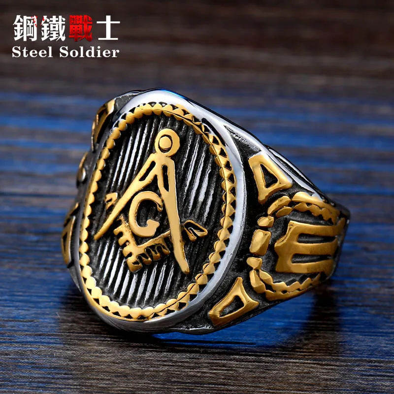Мужское масонское кольцо из нержавеющей стали 316l|jewelry mood ring|jewelry silver ringring |