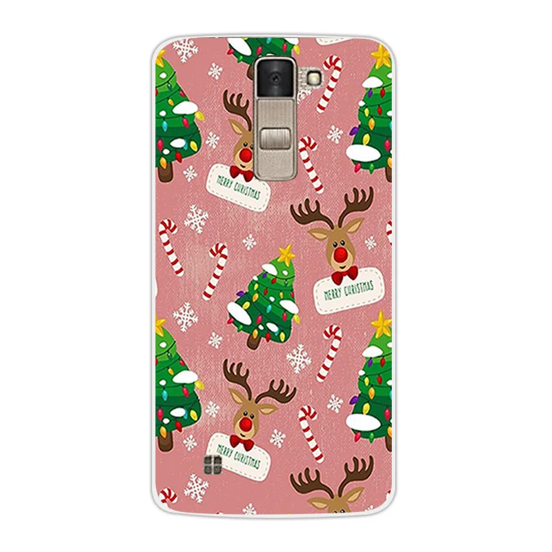 Роскошный ТПУ чехол для LG K8 Lte K350 K350E K350N дизайн для рождественского сезона 5," прозрачный корпус для K 8 телефон силиконовый чехол на заднюю панель Coque