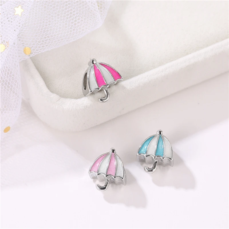 Free Shipping Original Silver Plated Bead Charm Vintage Umbrella Beads Fit Bracelets Women DIY Jewelry Making | Украшения и