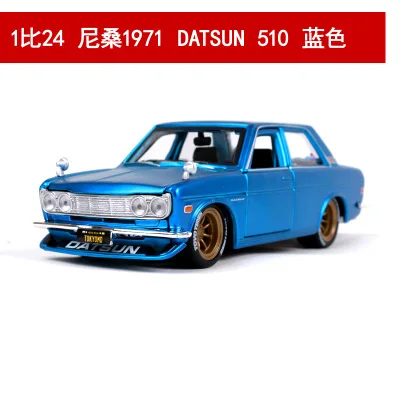 Спортивный автомобиль Maisto 1/24 Nissan 1971 DATSUN 510 GTR Коллекционная серия металлическая
