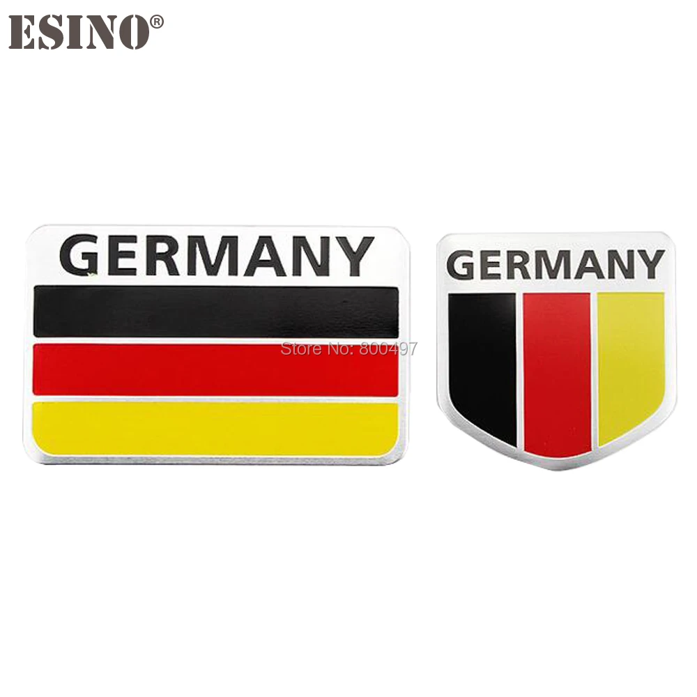 Car Styling New Design Germany National Flag Set 3D Metal Chrome Aluminium Alloy Emblem Badge Sticker Decal Auto Accessory | Автомобили и