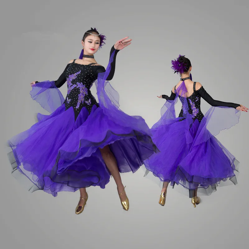

2016 standard ballroom dress ballroom dance competition dresses waltz dress costume danse 4 color flamenco