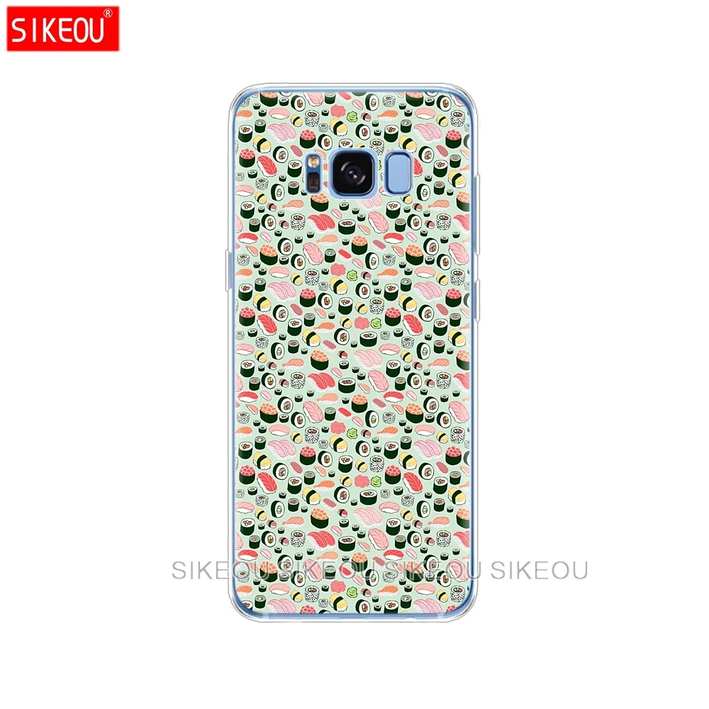 Силиконовый чехол для Samsung Galaxy S9 S8 S7 S6 edge S5 S4 S3 PLUS телефона японская кухня суши