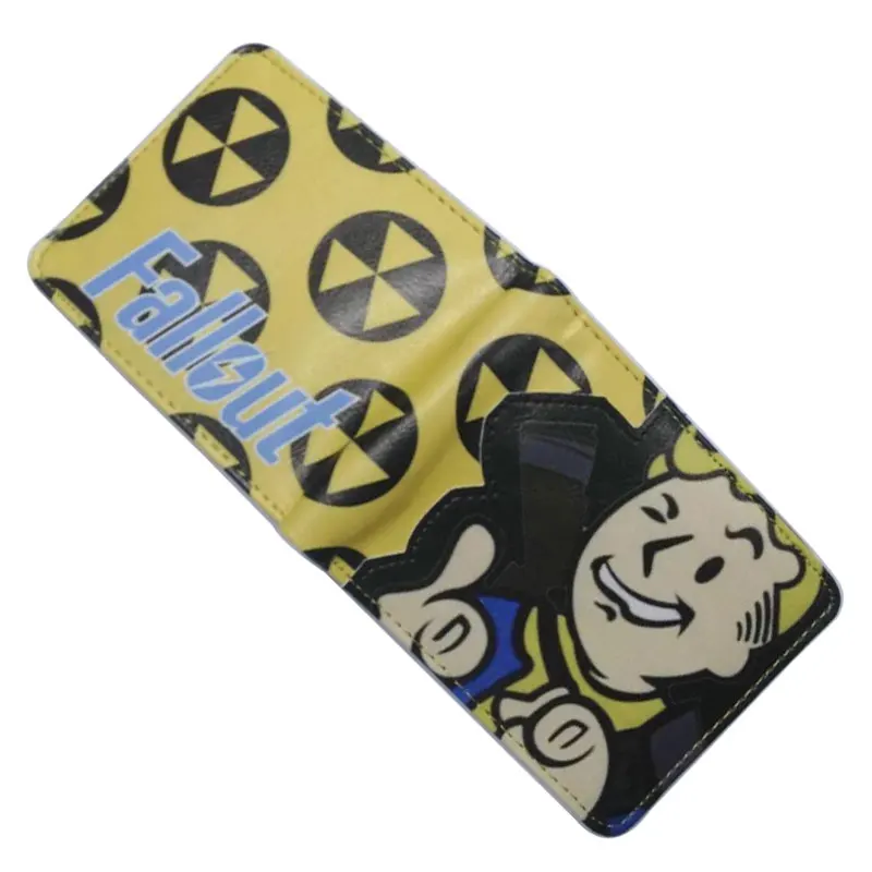 Лидер продаж, кошелек Fallout Shelte из искусственной кожи с мультяшным рисунком, милые сумки для денег, подарок для детей, мальчиков, подростков, Vault-Tec, Короткие Кошельки