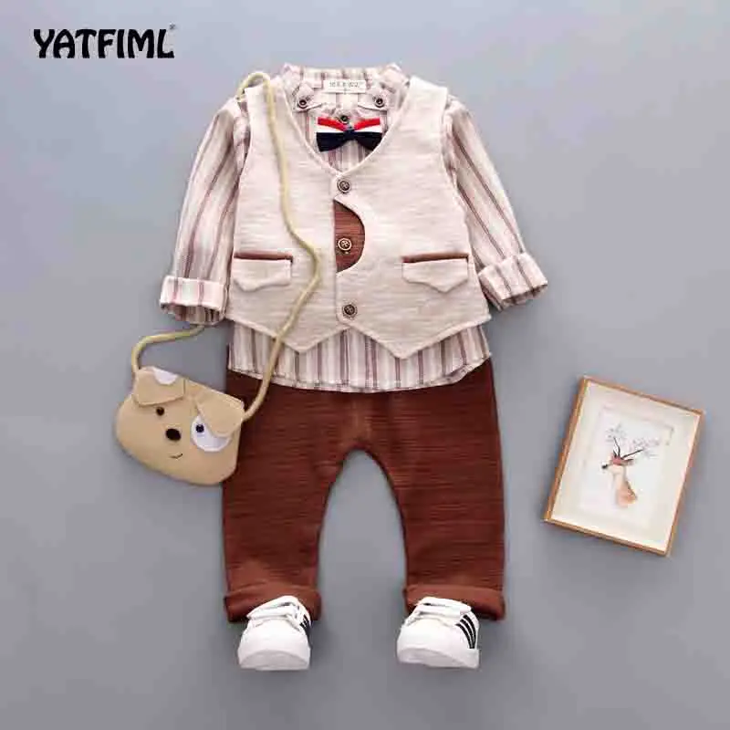 STYLE4 YATFIML одежда для малышей; костюмы для мальчиков на свадьбу; детское платье в британском стиле для дня рождения; костюм джентльмена; одежда для детей - Цвет: STYLE4