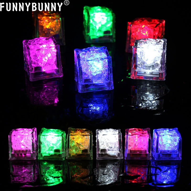 FUNNYBUNNY Светящиеся Кубики Льда красочный сенсорный датчик ночник Светодиодная