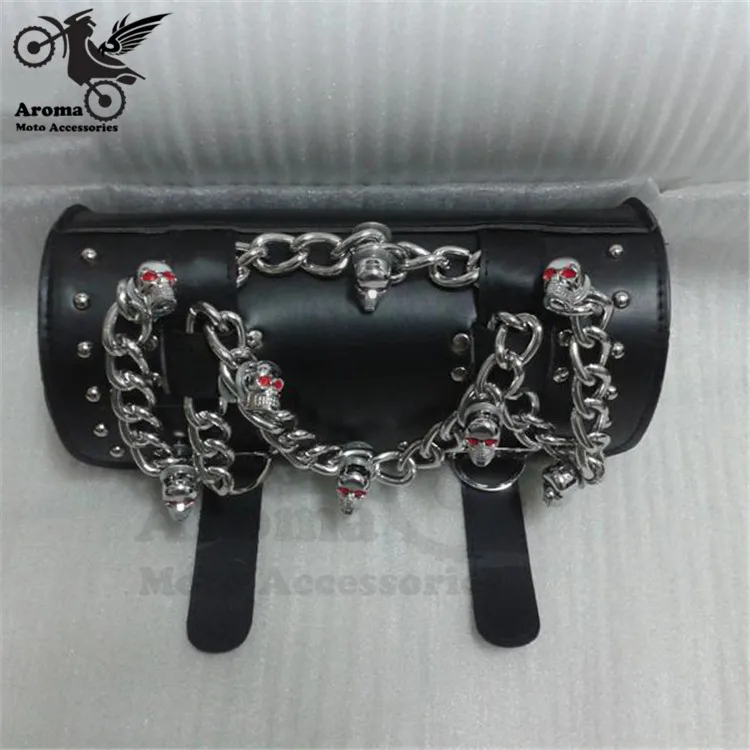 

Черный череп цепь наклейка части мото седельная сумка для honda suzuki yamaha harley универсальные сумки для головы мотоцикл хвост сумка мотоцикл