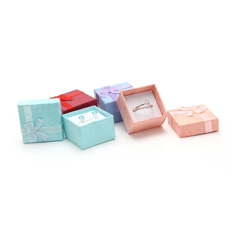

Hot Organizer Rings Box Storage Gift Box Chic Mini Bow Tie High Quality Fashion Paper Sponge For Earrings