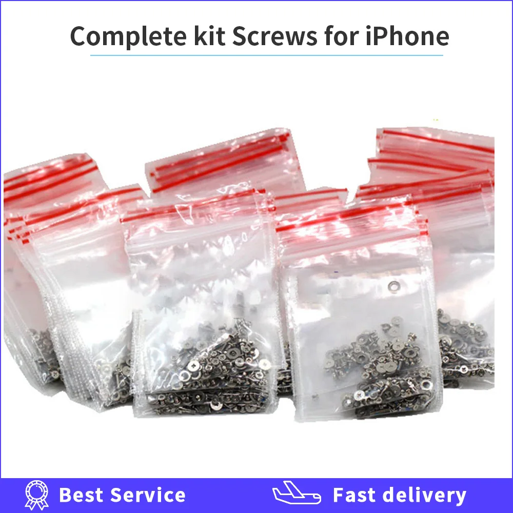 Полный комплект винтов с 2 нижними винтами для iPhone 4 4s 5 5s 6 6s se замена аксессуары