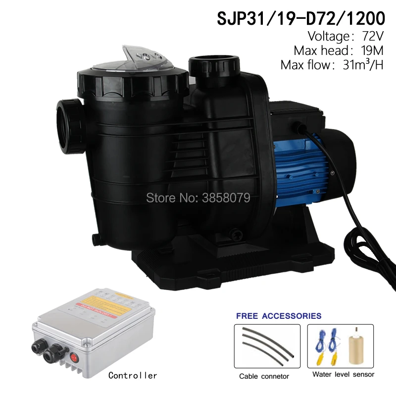 

72V 1200watts Solar DC Swimming Pool Pump , solar powered pool pump, circulation pump SJP31/19-D72/1200