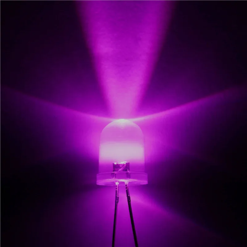 

100pcs LED 10mm Pink LEDS 10MM Round top Emitting Diodes Ultra Bright Superbright DIODE Lamp Light Bulb Electronic DIY