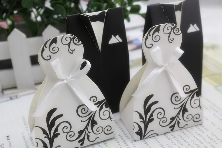 Бесплатная доставка коробка для свадебных подарков 1000 пар = 2000 шт./лот Подарочная