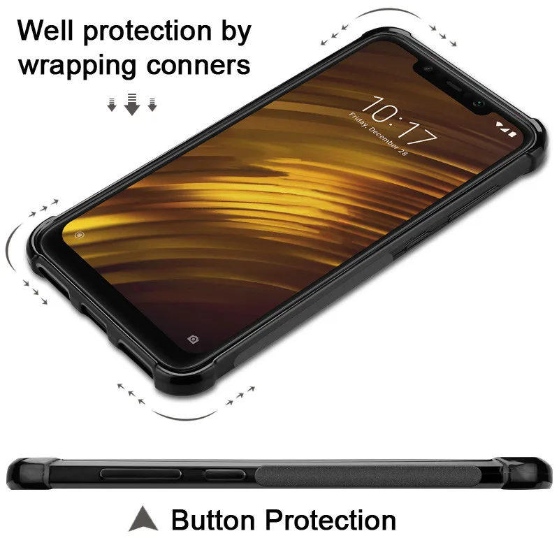 IMAK For Sony Xperia XZ4 Compact Case Vega Shockproof Conners Carbon Fiber Soft TPU Back Cover | Mobile Phone Cases &amp Covers