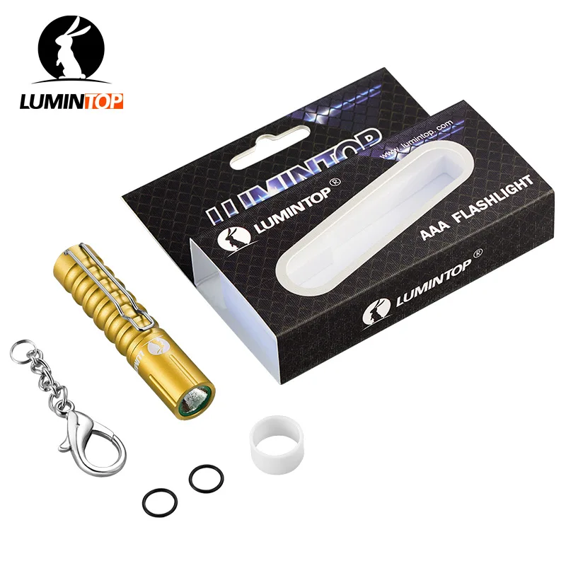 LUMINTOP мини фонарик с поверхностью в виде червя AAA 110 люменов брелок зажимом Cree