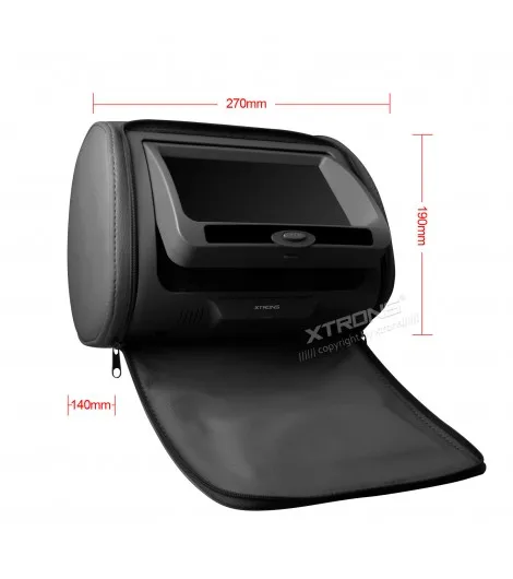 XTRONS черный 2x7 &quotцифровой экран молния Автомобильный подголовник DVD плеер USB FM