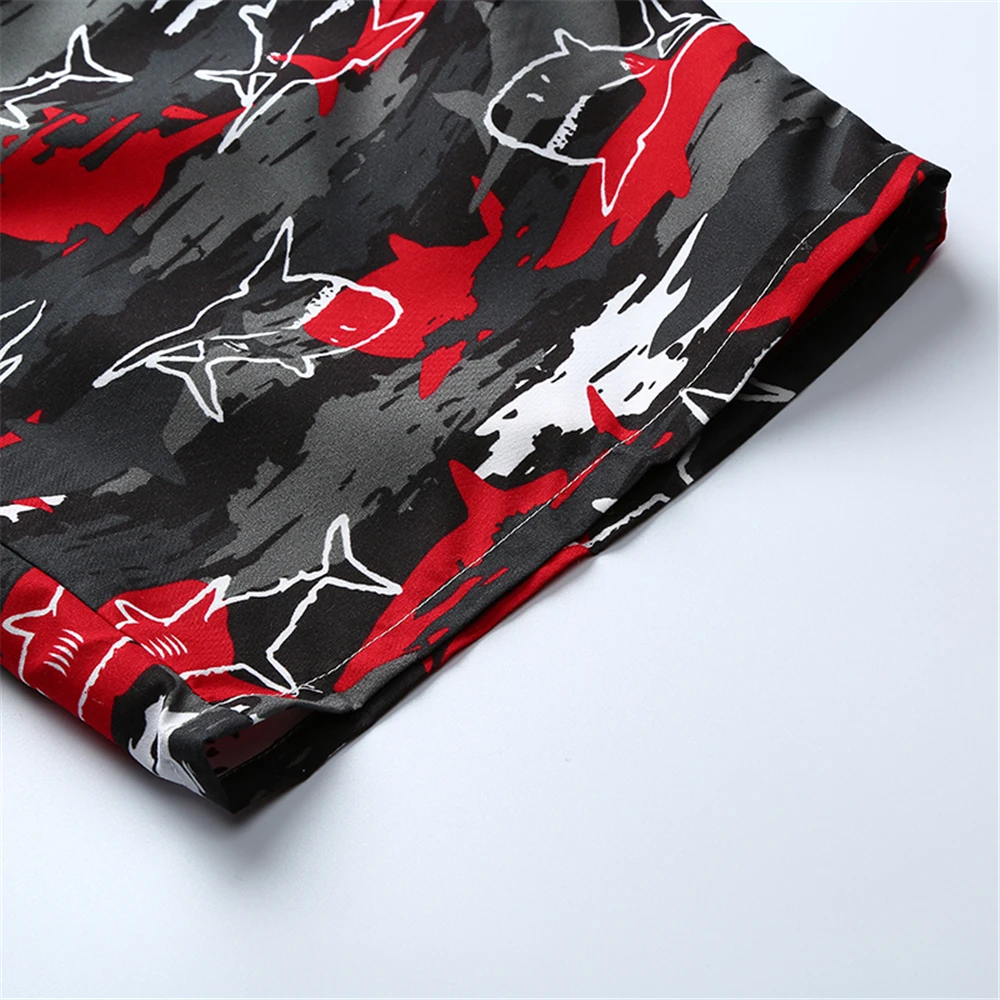 2018 новые мужские летние каникулы пляжная быстросохнущая легкий отпуск Cami акулы с