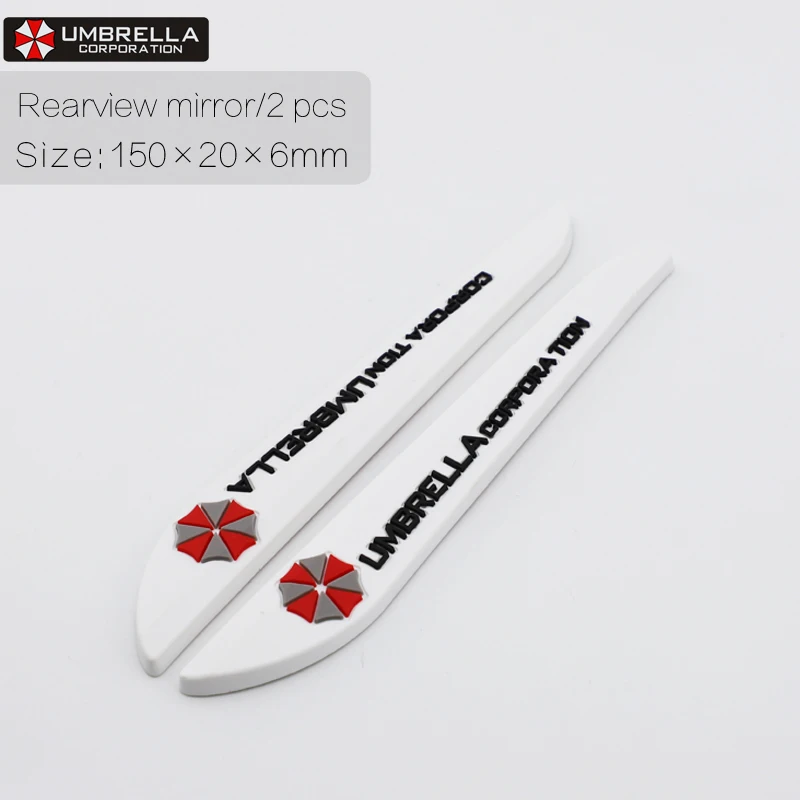 Umbrella white 2pcs Автомобильная Дверь Зеркало заднего вида против столкновений полоски для укладки молдинги Защита от царапин защита края для Mazda Skoda peugeot Ford Vw - Цвет: Umbrella white 2pcs
