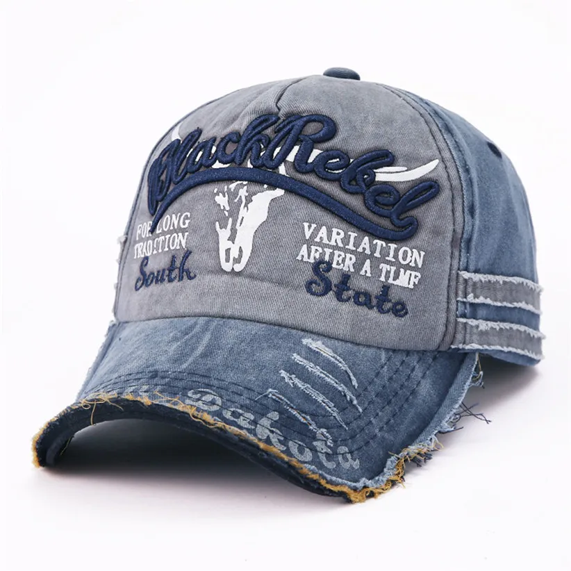 Navy Мужская бейсболка в винтажном ковбойском стиле с надписью, регулируемая бейсболка, Мужская Летняя Спортивная Кепка, джинсы, бейсболки, 90514 - Цвет: Navy