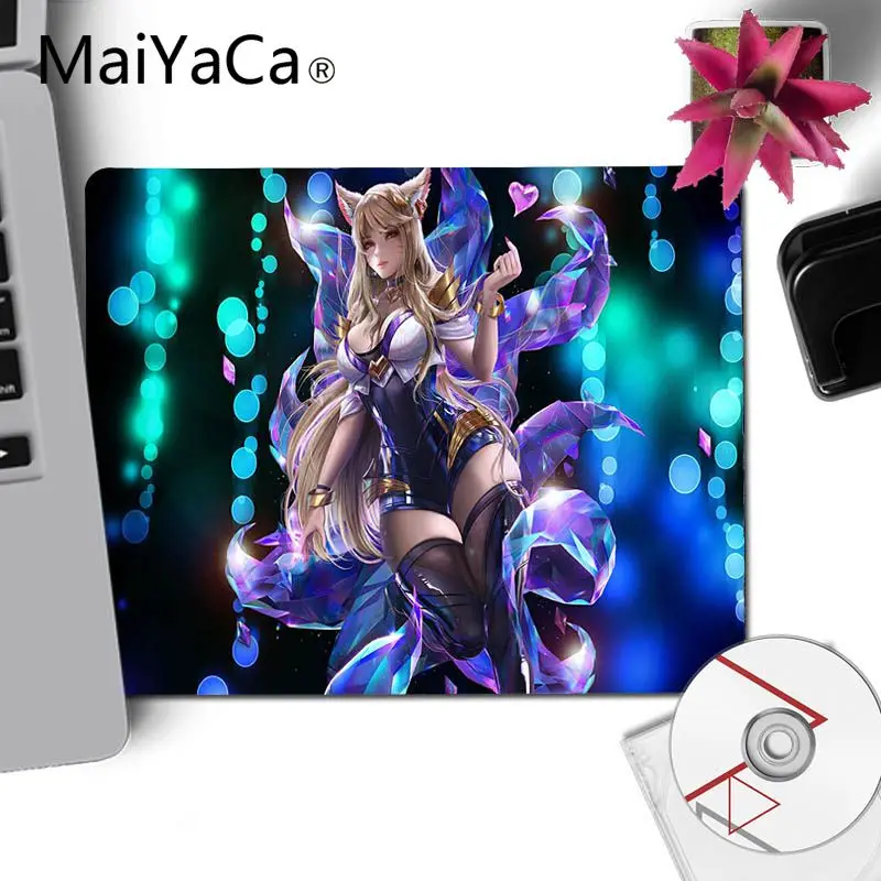 No Lock Edge25x29cm MaiYaCa League of Legends для девочек группа K DA Akali Ahri комфорта маленькая Мышь коврик игровой Мышь пусковая площадка коврик для мыши, клавиатуры аниме Мышь pad - Цвет: No Lock Edge25x29cm