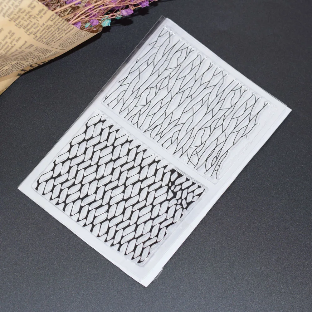 Новый Нерегулярные Pattern ясно штамп для Скрапбукинг прозрачной силиконовой