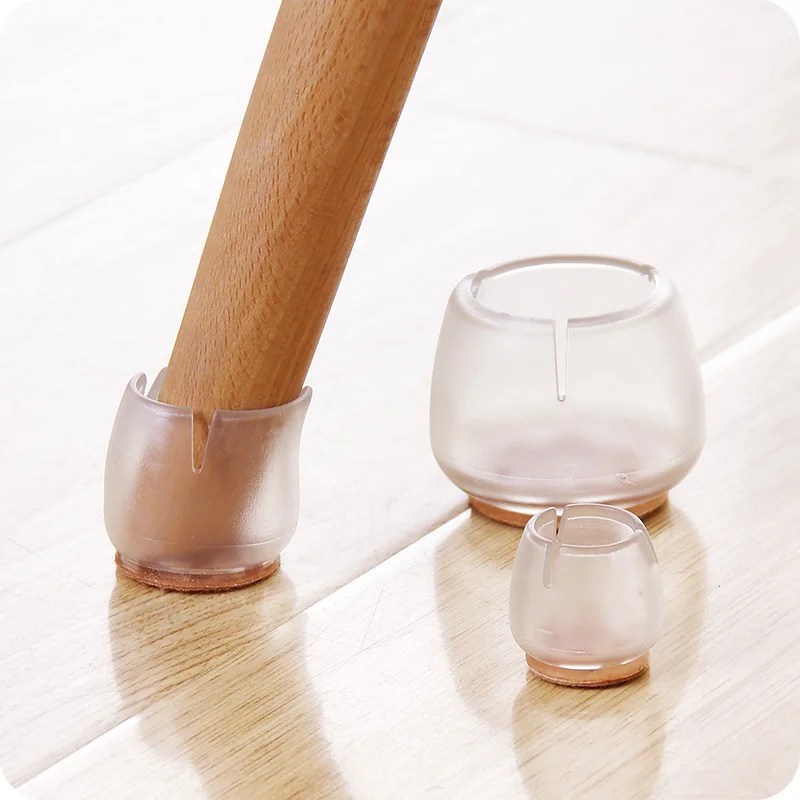 

New Hot 10pcs Silicone Rectangle Square Round Chair Leg Caps Feet Pads Furniture Table Covers Wood Floor Protectors