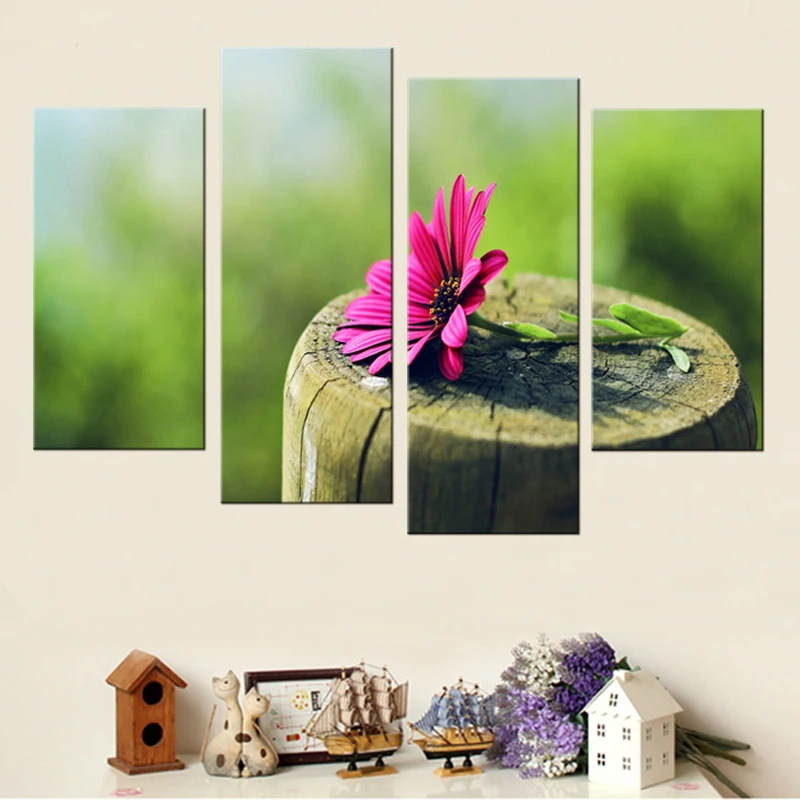 4 шт./компл. серия лилии Большая печать на холсте настенное искусство Модульная