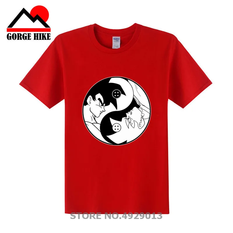 Футболка Dragon Ball Goku Tai Chi Yin Yang для мальчиков Harajuku DBZ футболка размера плюс с 3D