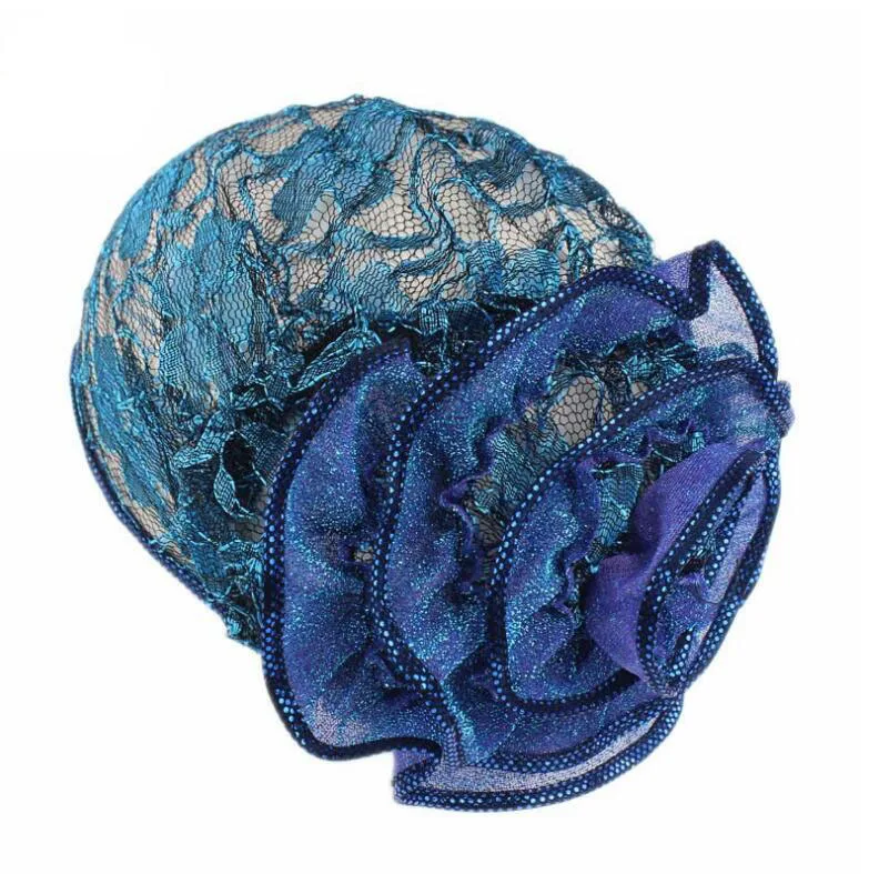 2017 новые женские кружевные шапки с цветами тюрбан головные уборы аксессуары для