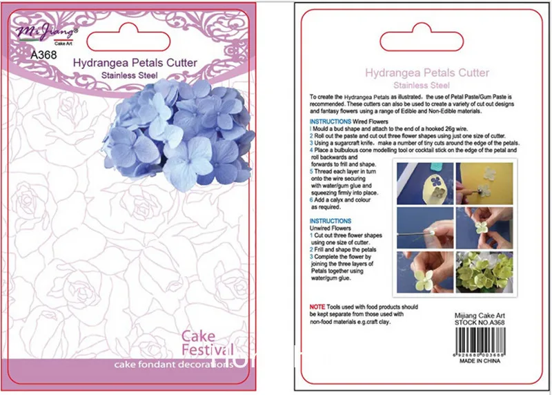 Hot Sale 2PCS/Lot Petal Cake Mold Hydrangea Flower Pattern Stainless Steel Metal Cupcake Decorating Molds Baking Tools | Дом и сад