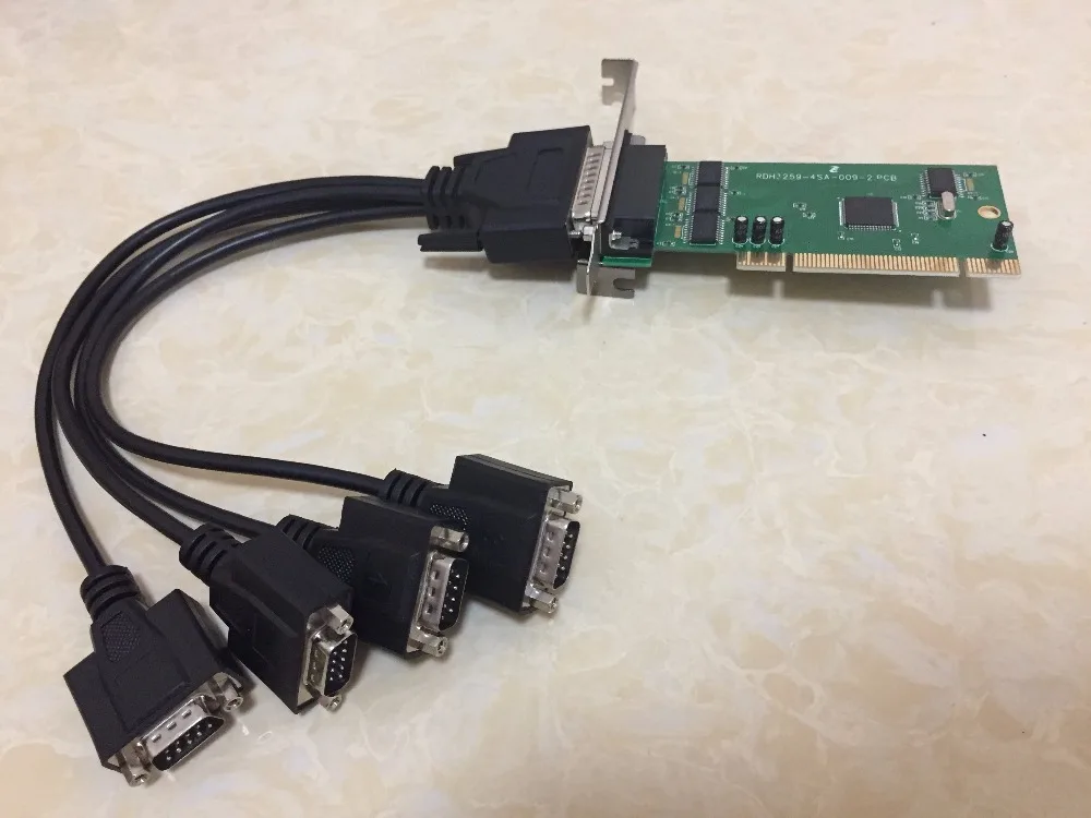Серийная карта PCI 4 порта RS232 RS 232 DB9 Pin COM адаптер мульти Серийный порт s набор
