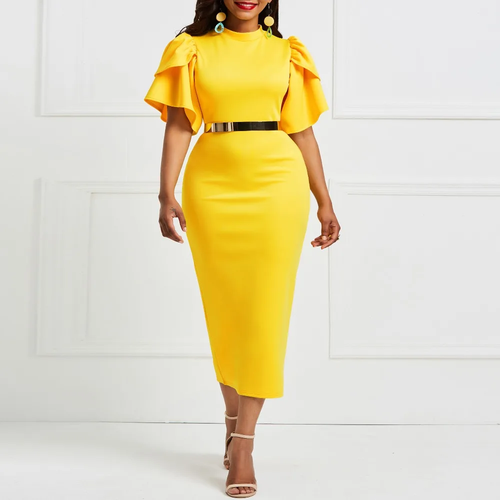 Sisjuly Bodycon Dresses Women 2019 Summer Ruffles Patchwork Vintage Elegant Sexy Office Lady Fashion Party Midi Blue Dress | Женская