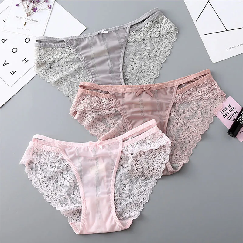 

BEFORW Women Panties Ultra-thin Hollow Underwear Women Low Rise Transparent Lace Sexy Panties Breathable Lingerie Panties Women