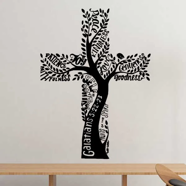 Христианский крест галатян шаблон Dattern свадебное украшение настенные наклейки