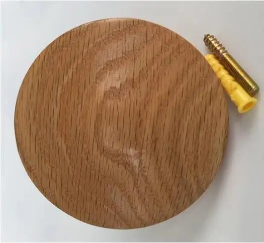 wood Настенная вешалка для одежды, деревянная вешалка для пальто, садовый круглый крючок с грибами, настенная вешалка, деревянные крючки для пальто, красивое украшение для дома - Цвет: wood