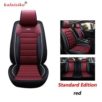 red SE Kalaisike универсальные кожаные чехлы для сидений автомобиля для Honda все модели URV fit accord jazz city XRV HRV vezel CRV CIVIC Insight Spirior - Название цвета: red SE